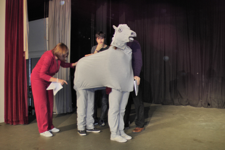 Snow White rehearsal photograph