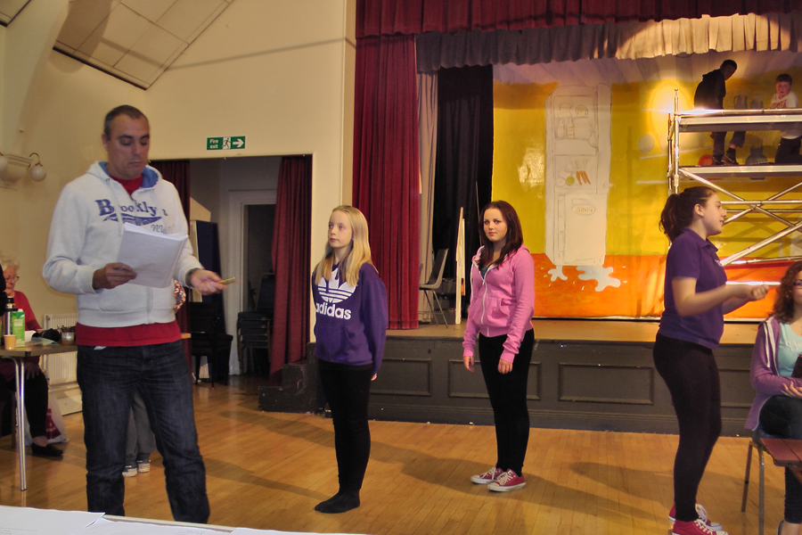 Snow White rehearsal photograph