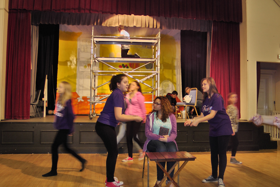 Snow White rehearsal photograph