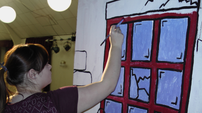 Snow White rehearsal photograph