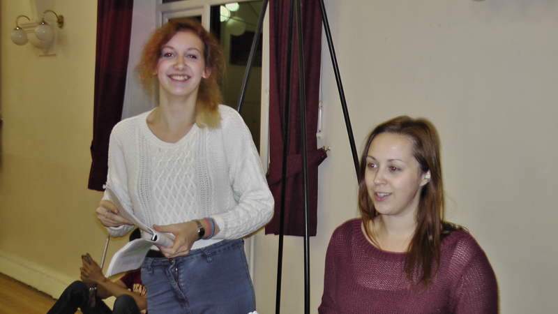 Snow White rehearsal photograph