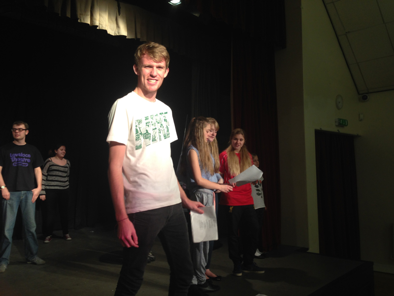 Snow White rehearsal photograph