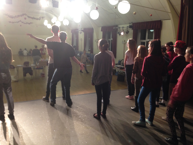 Snow White rehearsal photograph