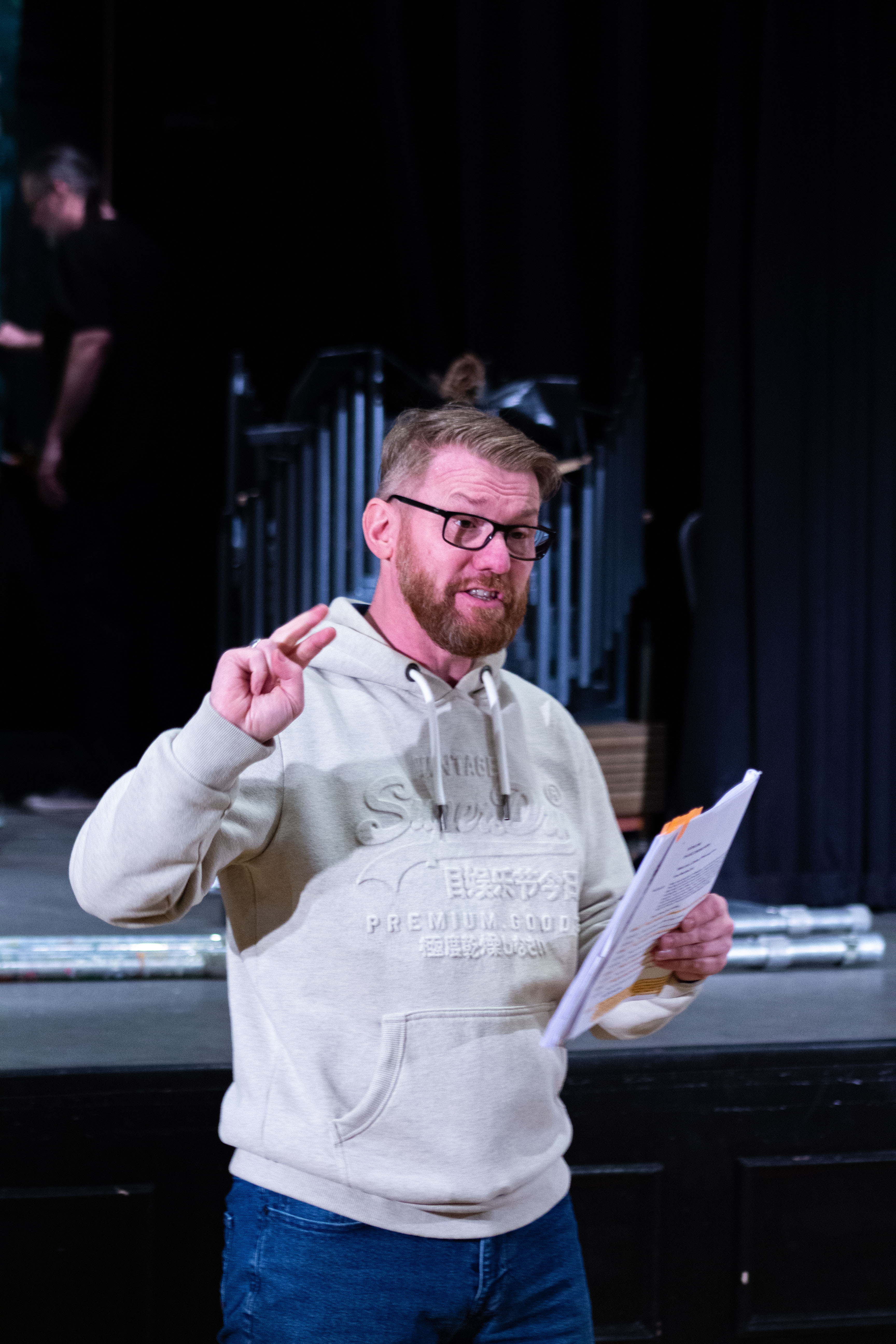 Snow White rehearsal photograph