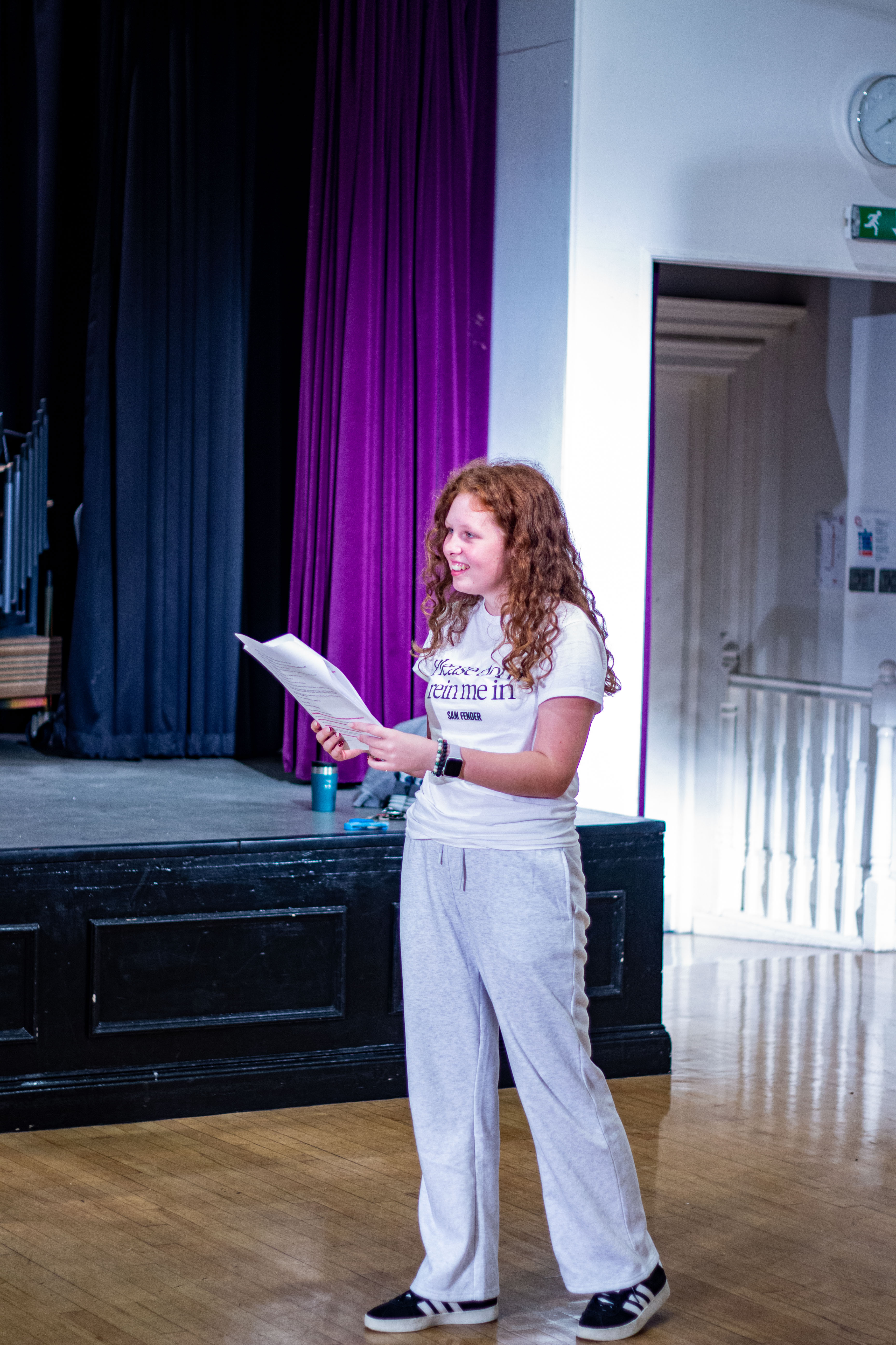 Snow White rehearsal photograph